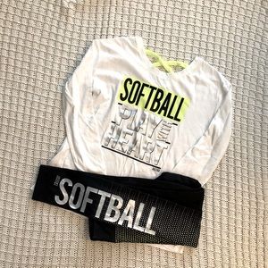 Leggings and long sleeved SOFTBALL set